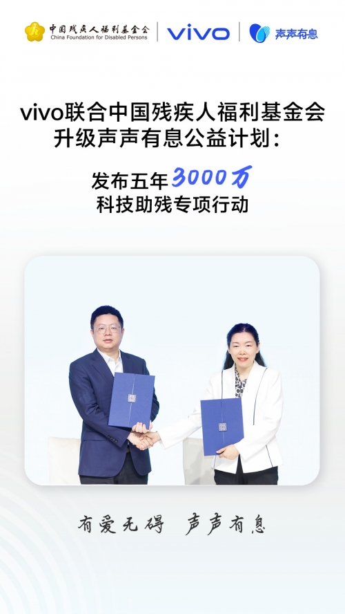 球速体育Welcome：vivo携手残基会启动“科技助残公益项目征集”(图2)